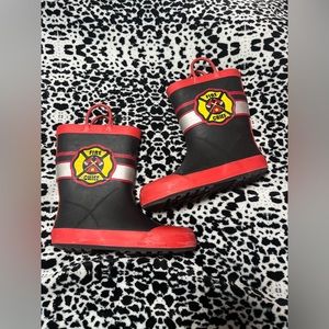 Kid Fire chief rain boot